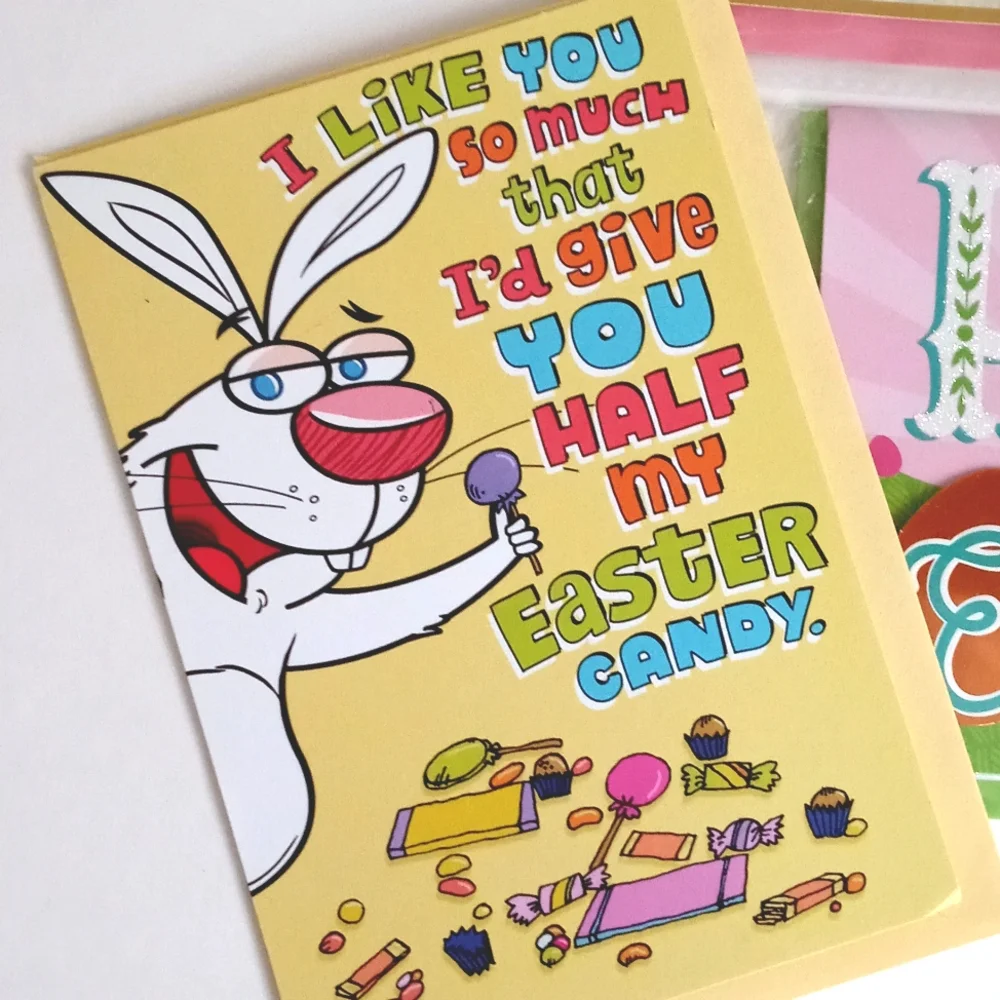 5 Assorted Easter Greeting Cards (1 Mother's) (4) Easter Greeting Card Set
